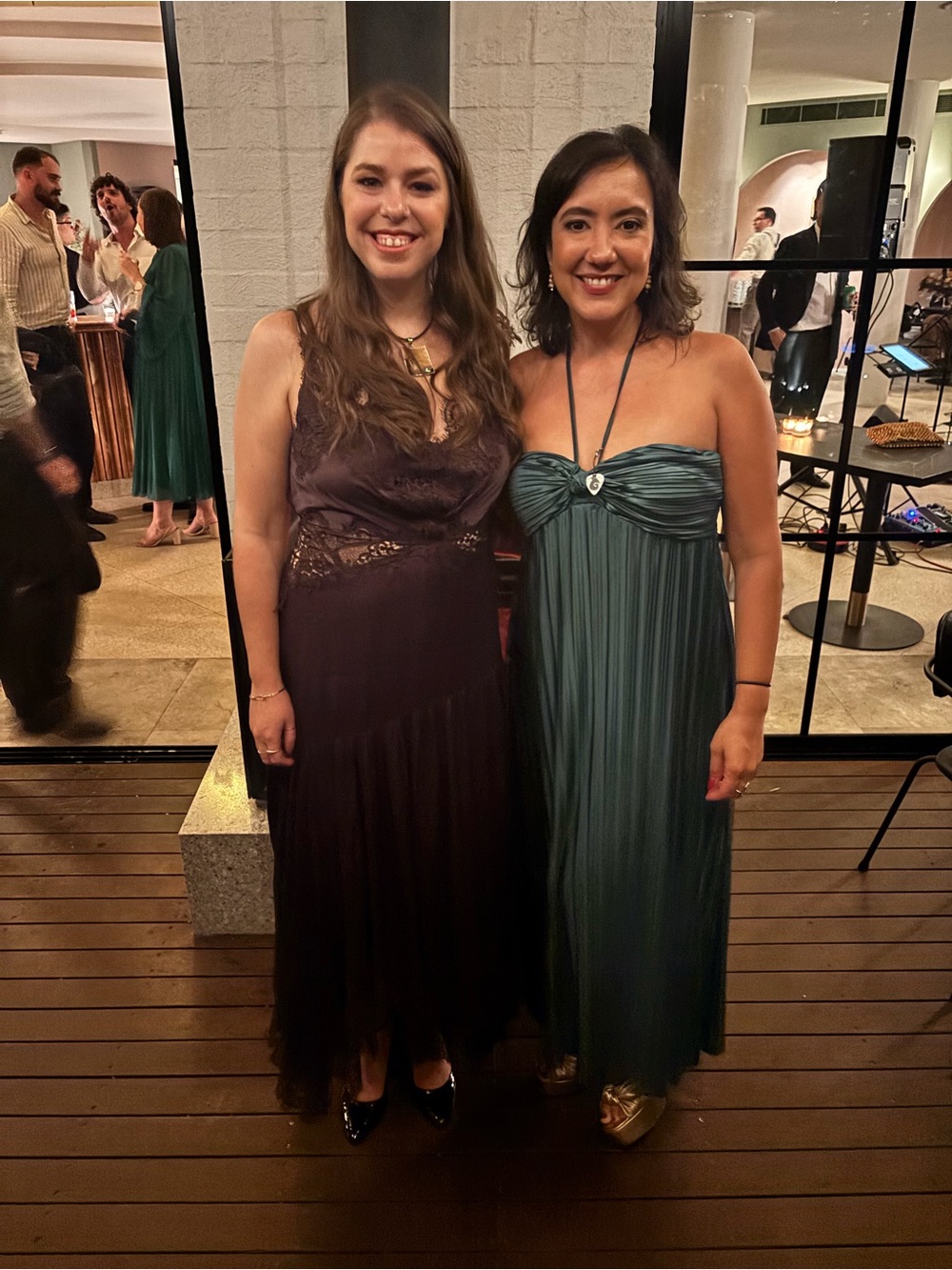Vici Teal Pleated Strapless Maxi Dress with Halter Tie - Picture 7 of 7
